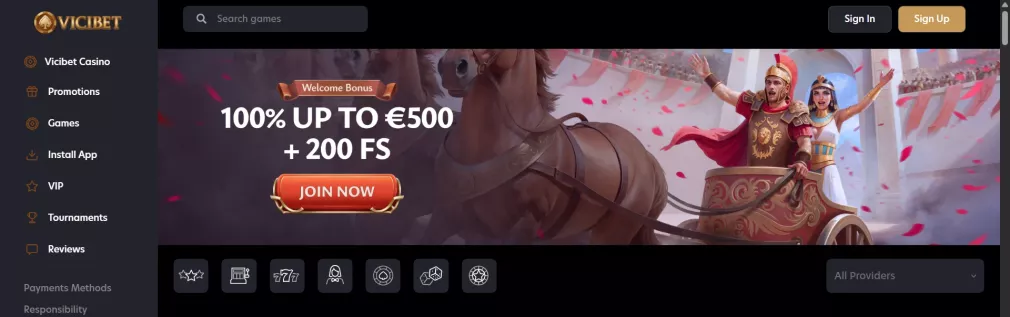 Vicibet Casino 325% Bonus bis 3000 Euro plus 300 Freispiele